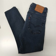 Levi's 519 Slim Fit Blue Denim Jeans W28 L32 Women's Button Fly RMF30-GB