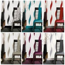 WAVE EMBOSSED TEXTURED WALLPAPER GLITTER ELEMENTS VARIOUS COLOURS AVAILABLE NEW