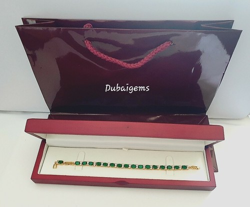 Green emerald oval tennis
