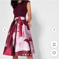 Ted Baker layla Porcelain Rose Dress Size 2 UK 10