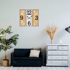 Wall Clock 60cm 3 Panel Modern