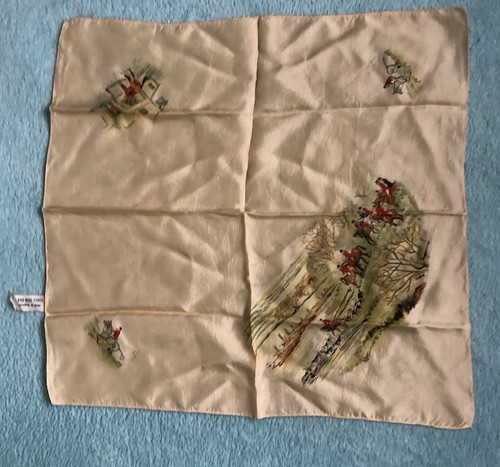 Vintage silk pocket square - silk,
