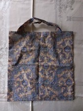 Tote Bag, Paisley Material could be Polyester 46.5x45cm, v lightweight Fabric