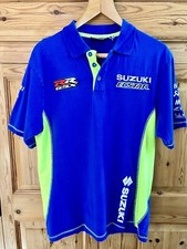 Suzuki Racing Official Merchandise Polo. Embroidered Logos Front/sleeves Large 