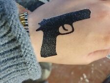 Unisex Gun Desert Eagle Gun Semi Automatic HandGun Temporary Tattoos UK Seller