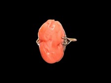 Antique 10K Yellow Gold Coral
