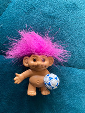 2" Weetos Troll with Football and Pink Hair. Pencil Topper