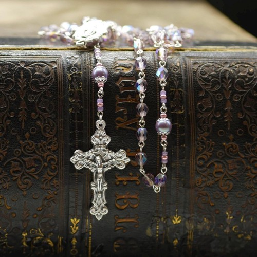 Handmade catholic chain rosary - catholic,