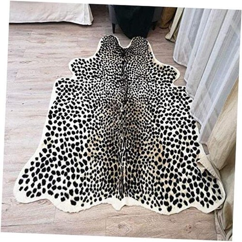 Leopard print rug faux - leopard, fur