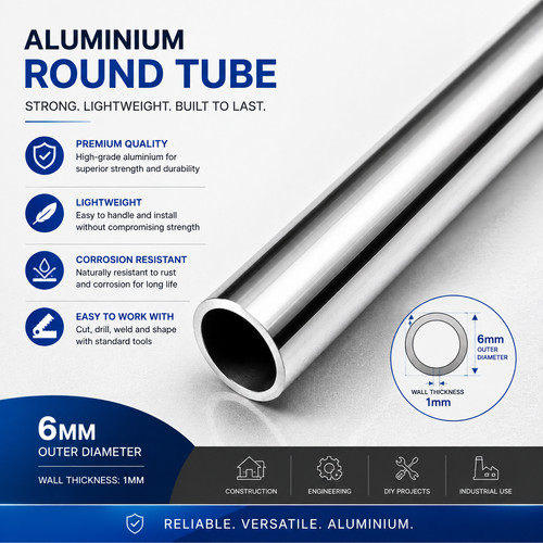 Aluminium round tube pipe - aluminium,