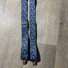 Men’s Braces for Keeping Up Trousers. Adjustable, Blue Paisley