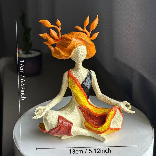 Resin autumn leaf yoga - resin,