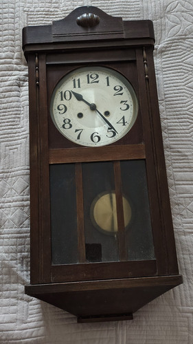 Antique german wooden chiming - wooden,