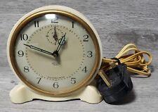 Retro Vintage 50s-60s SMITHS SECTRIC Cream Plastic Electric Table Alarm Clock⏰