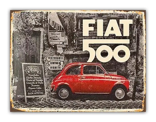 Vintage distressed style fiat - distressed,