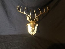 Brass stag head - stag, art