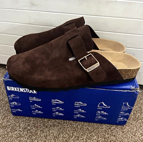 Birkenstock boston brown suede - birkenstock,