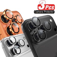 Camera Lens Protector for iPhone 17 PRO MAX 14 15 16 Metal Ring Glass Lens Cover