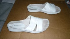 Hush Puppies White leather sliders / sandals, UK Size 5, EU 38