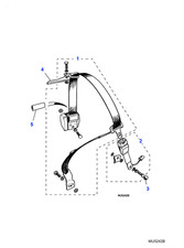 Jaguar seatbelt xjsc 5 - seatbelt,