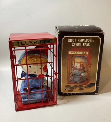 Vintage kiddy phone booth - phone,