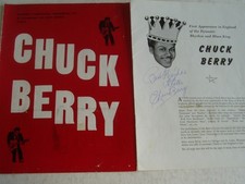 CHUCK BERRY       pop music    AUTOGRAPH on UK Tour programme PAGE  1960s