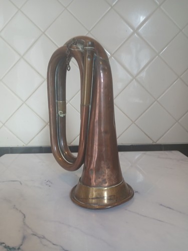 Antique military bugle - antique,