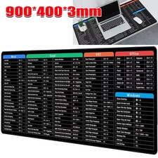 Excel Shortcuts Cheat Sheet Office Mouse Pad Keyboard Mats Desk Large 900*400mm