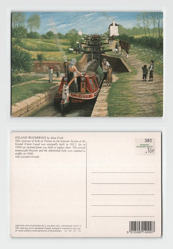 Postcard foxton locks - postcard,