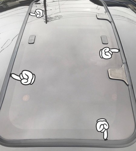 Nissan s13 sunroof glass - sunroof,
