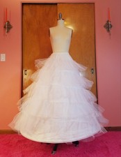 1950s Vintage White Tulle