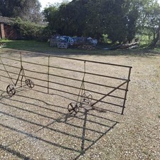 Iron Sheep Hurdle On Wheels Antique Vintage Garden