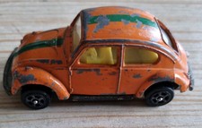 RARE Corgi Juniors WhizzWheels Volkswagen Beetle, James Bond, 1010, Orange,