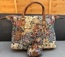 DISNEY MARY POPPINS TAPESTRY LARGE BAG SMALL MATCHING PURSE PAIR SET