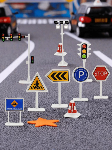 10pcs miniature road sign - 10pcs,