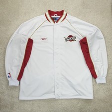 Reebok NBA Jacket Men Extra Large Tall Cleveland Cavaliers White Red 2000s