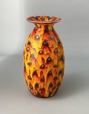 Anita Harris Studio Pottery Hot Coals Pattern Large 20cm Vase