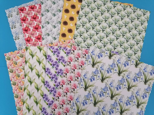 Card making floral - card, papers