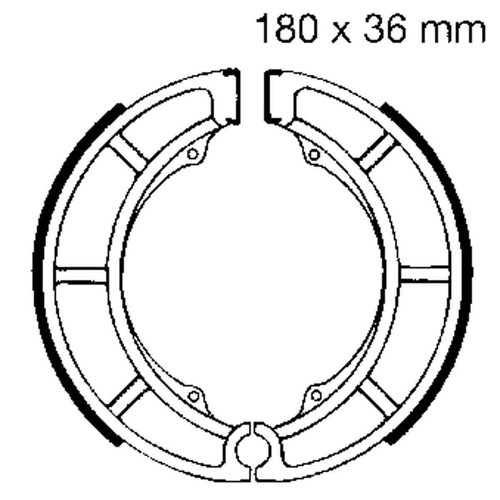 Pair ebc brake shoes - pair,