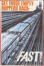 COAL TRAINS GET THOSE EMPTY HOPPERS BACK BR ORIGINAL RAILWAY POSTER ARTWORK 1967