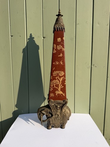 Vintage ornate bronze elephant - vintage,