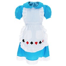 GIRLS ALICE IN WONDERLAND COSTUME CHILD WORLD BOOK DAY FANCY DRESS KIDS OUTFIT