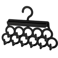 Belt Scarf Hanger Tie Rack Accessory Storage Wardrobe Organiser 11 Ring Loop