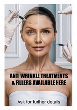 Anti Wrinkle Treatments Fillers Available Here Poster Notice Sign Beauty Salon