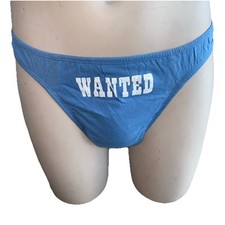 Men’s WANTED BLUE LogoMLowWaist ,Breathable Thong underwear 1 Pack Waist 33-35in