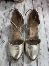 Ladies Gold Faux Leather Wedge Shoes From Next Size 5