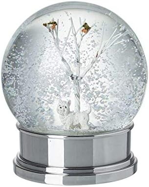 White dog snow globe - globe,