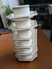 Vintage Melamine Egg Cups X 6 Esma West Germany Integrated Saucer