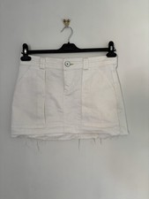 Ladies White Denim Skirt, Size 10, New Without Tags