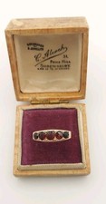 Antique 9ct gold garnet - gold, gypsy